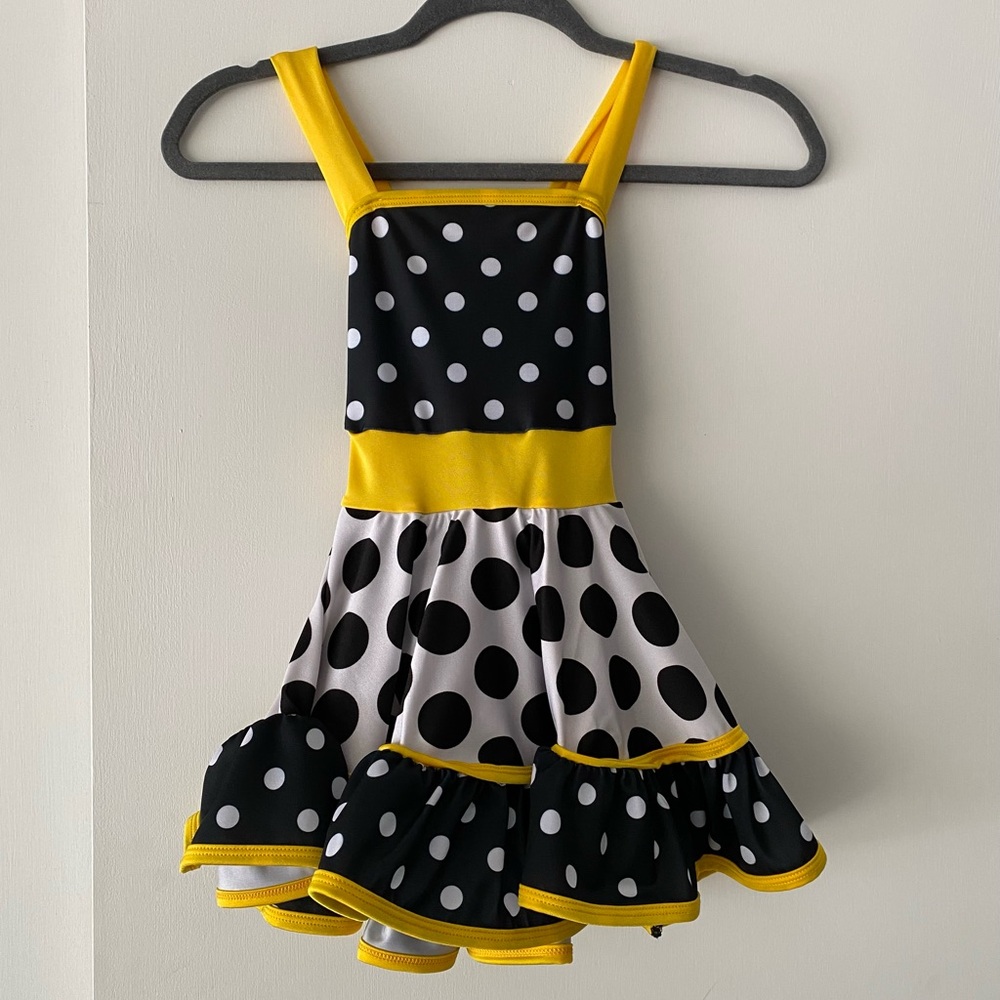 Curtain Call Soulful Swing Polka Dot & Yellow Dance Costume